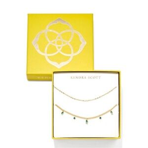 Kendra Scott Meredith Necklace Set 2 pc Green